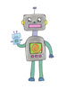Robot with a robot puppet